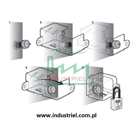Blokada Lockout na przyciski sterownicze, stacyjki, grzybki bezpieczeństwa Masterlock S2151