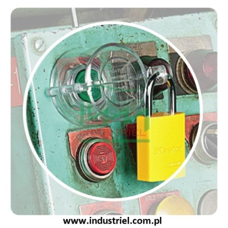 Blokada Lockout na przyciski sterownicze, stacyjki, grzybki bezpieczeństwa Masterlock S2151
