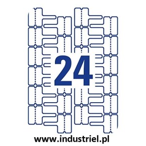 Etykiety do oznaczania kabli do drukarek laserowych, 60 x 40 mm Etykiety Avery L7950-20