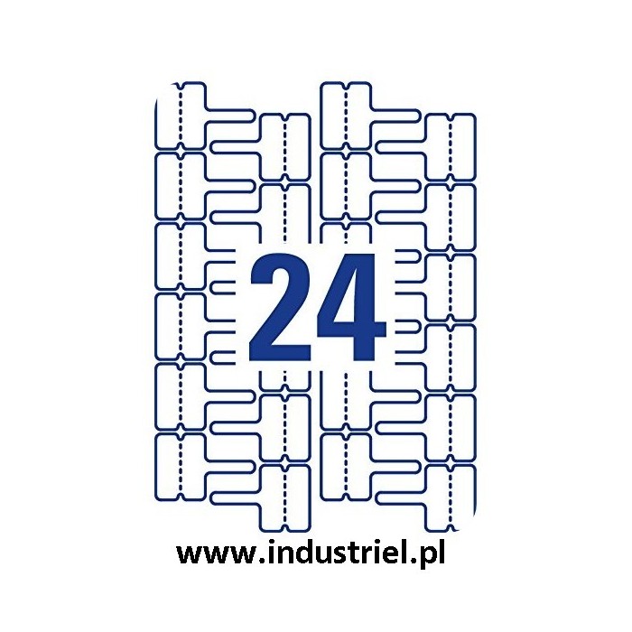 Etykiety do oznaczania kabli do drukarek laserowych, 60 x 40 mm Etykiety Avery L7950-20