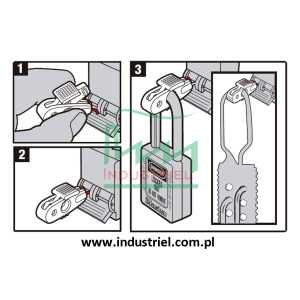 Kłódka Lockout Masterlock 406 z nylonowym kabłąkiem 38mm