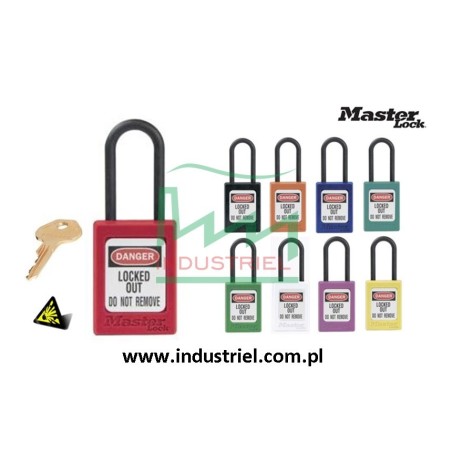 Kłódka Lockout Masterlock 406 z nylonowym kabłąkiem 38mm