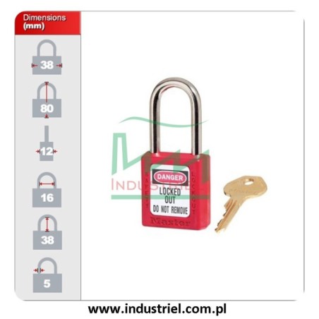 Kłódka Lockout Masterlock S31 ze stalowym kabłąkiem 38mm