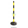 Słupek plastikowy żółto-czarny o wysokości 90cm, z kwadratową podstawą do wypełnienia wodą/piaskiem