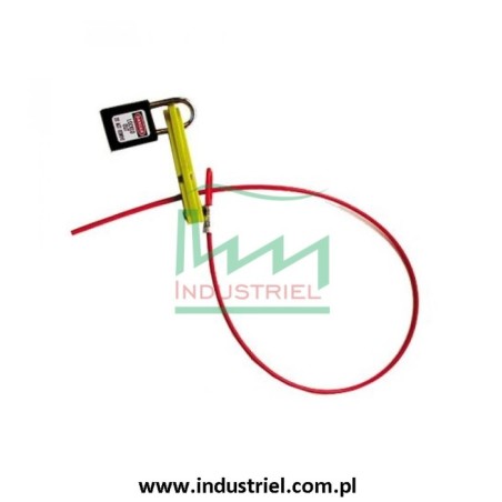 Blokada linkowa Lockout/Tagout z linką stalową 0,9m w otoczce winylowej Scissor-Lok