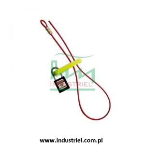 Blokada linkowa Lockout/Tagout z linką stalową 0,9m w otoczce winylowej Scissor-Lok