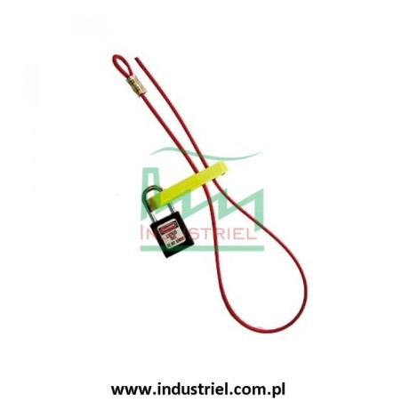 Blokada linkowa Lockout/Tagout z linką stalową 0,9m w otoczce winylowej Scissor-Lok