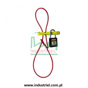 Blokada linkowa Lockout/Tagout z linką stalową 0,9m w otoczce winylowej Scissor-Lok