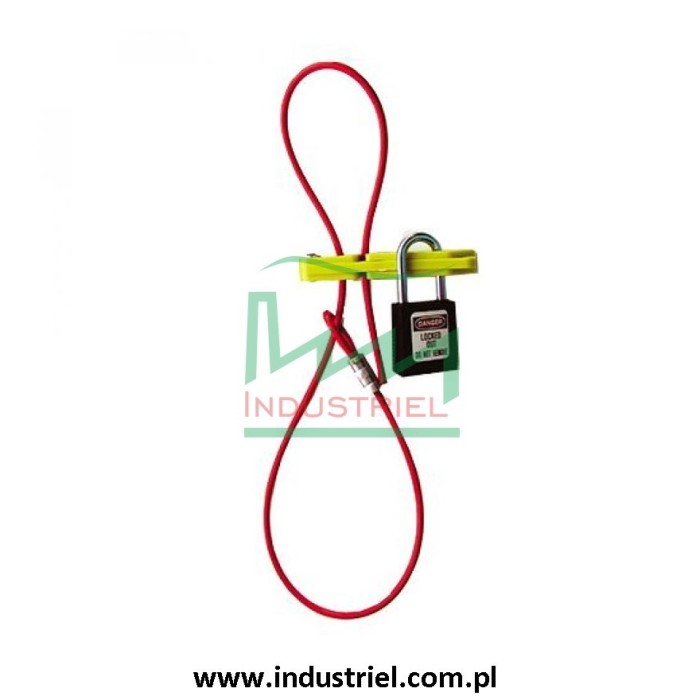 Blokada linkowa Lockout/Tagout z linką stalową 0,9m w otoczce winylowej Scissor-Lok