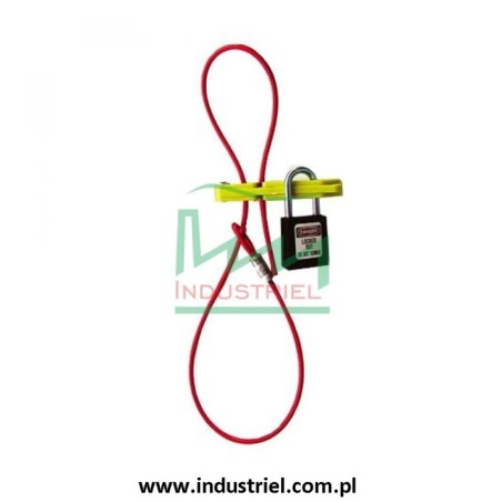 Blokada linkowa Lockout/Tagout z linką stalową 0,9m w otoczce winylowej Scissor-Lok
