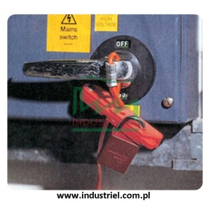 Blokada linkowa Lockout/Tagout z linką stalową 0,9m w otoczce winylowej Scissor-Lok