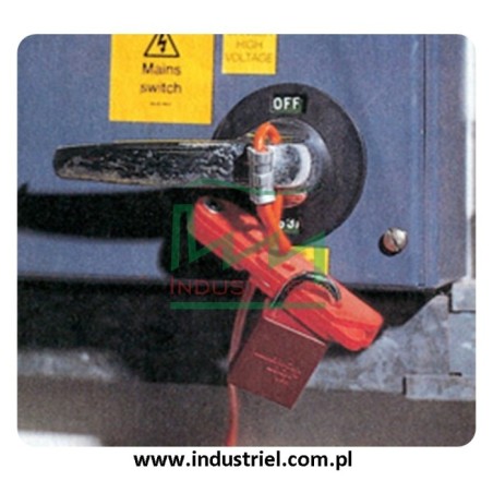 Blokada linkowa Lockout/Tagout z linką stalową 0,9m w otoczce winylowej Scissor-Lok