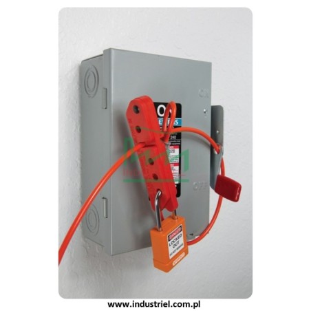 Blokada linkowa Lockout/Tagout z linką stalową 0,9m w otoczce winylowej Scissor-Lok