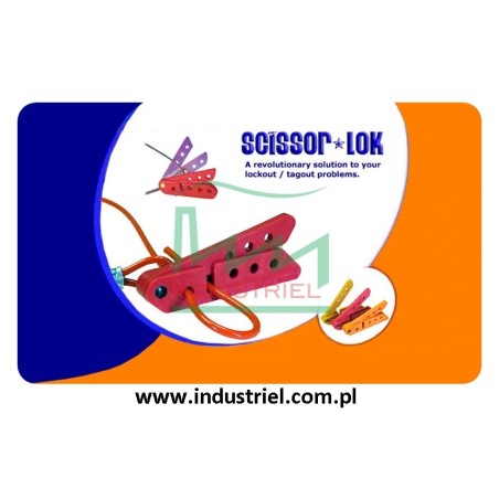 Blokada linkowa Lockout/Tagout z linką stalową 0,9m w otoczce winylowej Scissor-Lok