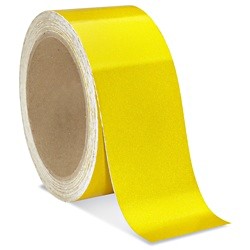 Taśma BHP samoprzylepna odblaskowa żółta o szer: 50mm i dł: 10mb