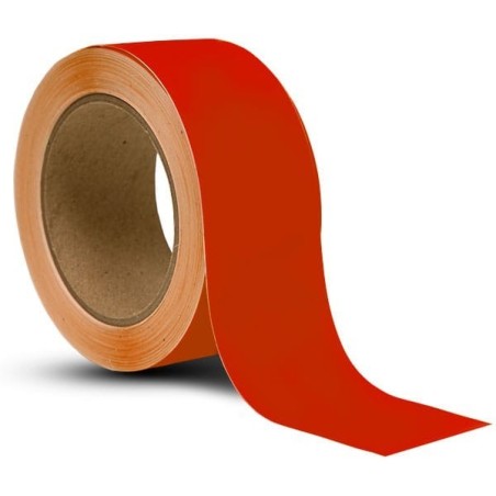 Taśma do oznaczania podłóg, samoprzylepna, czerwona o szer: 50mm i dł: 33m TDP-50x33-RD