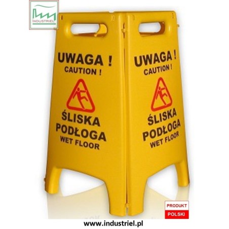 Tablica potykacz Uwaga śliska podłoga Caution wet floor