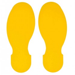 Brady 104409: Naklejka podłogowa stópki żółte 10 par