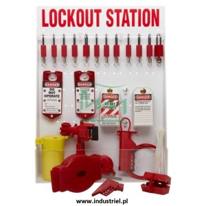 Kłódka Lockout BRADY 813593, niebieska, z nylonowym kabłąkiem 38mm