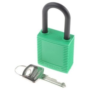 Kłódka Lockout BRADY 813597, zielona, z nylonowym kabłąkiem 38mm