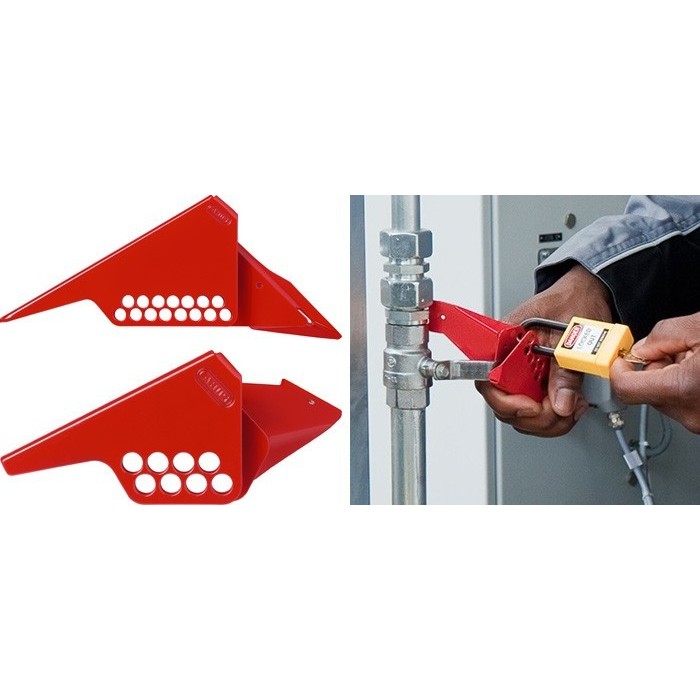 Duża blokada nakładkowa Lockout na zawór kulowy