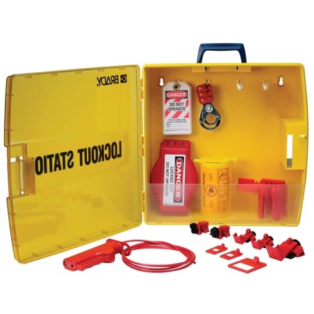 Stacja Lockout/Tagout, plastikowa szafka na sprzęt LOTO (pusta stacja)