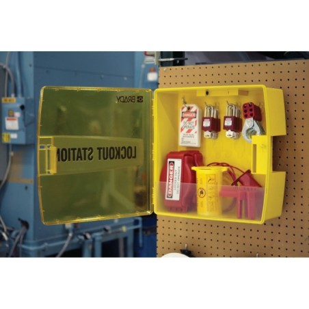 Stacja Lockout/Tagout, plastikowa szafka na sprzęt LOTO (pusta stacja)