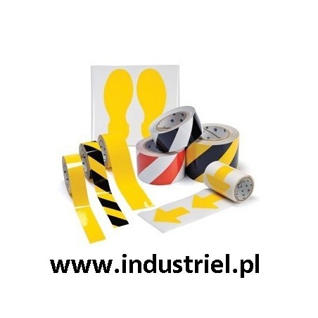 Taśma do oznaczania podłóg, samoprzylepna, żółta o szer: 50mm i dł: 33m TDP-50x33-YL