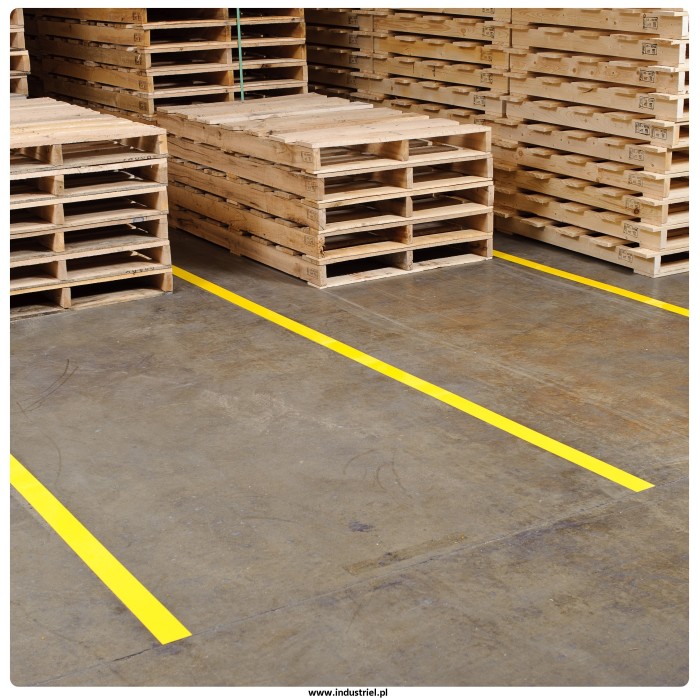 Taśma do oznaczania podłóg, samoprzylepna, żółta o szer: 50mm i dł: 33m TDP-50x33-YL