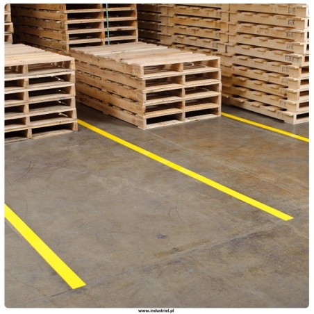 Taśma do oznaczania podłóg, samoprzylepna, żółta o szer: 50mm i dł: 33m TDP-50x33-YL