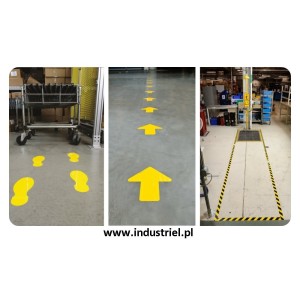 Taśma do oznaczania podłóg, samoprzylepna, żółta o szer: 50mm i dł: 33m TDP-50x33-YL
