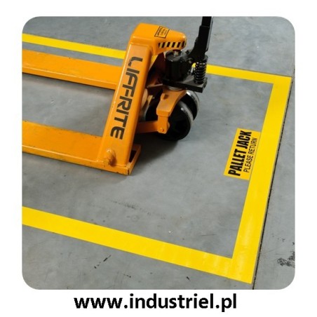 Taśma do oznaczania podłóg, samoprzylepna, żółta o szer: 50mm i dł: 33m TDP-50x33-YL