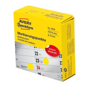 Naklejki kontroli jakości Ø19mm kolorowe kółeczka, z dyspenserem, 250szt