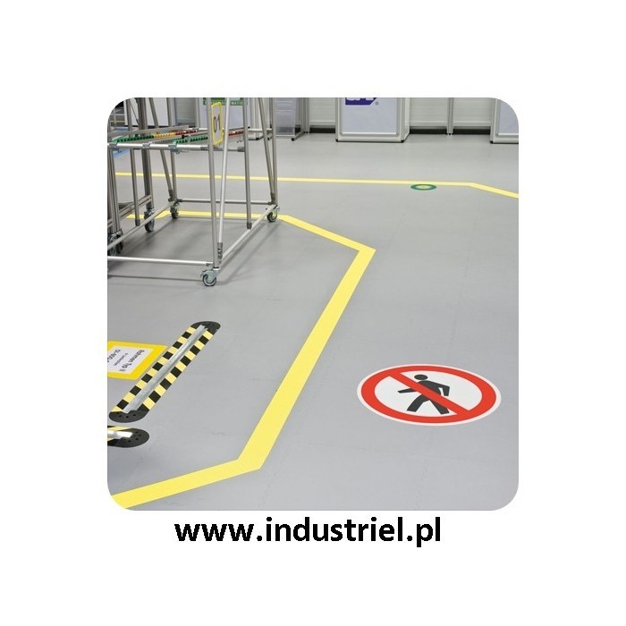 Taśma do oznaczania podłóg, samoprzylepna, żółta o szer: 50mm i dł: 33m TDP-50x33-YL