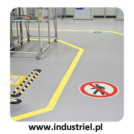 Taśma do oznaczania podłóg, samoprzylepna, żółta o szer: 50mm i dł: 33m TDP-50x33-YL