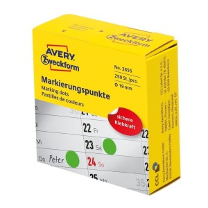 Naklejki kontroli jakości Ø10mm kolorowe kółeczka, z dyspenserem, 800szt