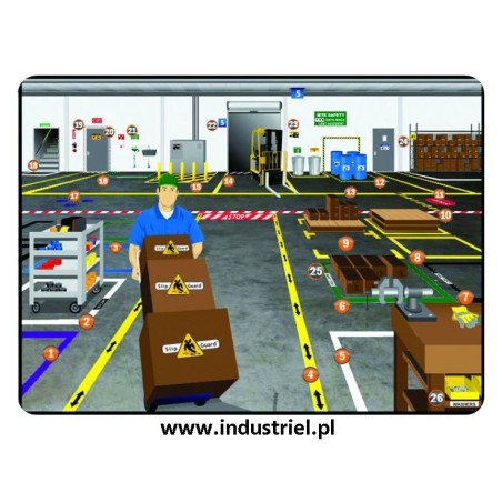 Taśma do oznaczania podłóg, samoprzylepna, żółta o szer: 50mm i dł: 33m TDP-50x33-YL