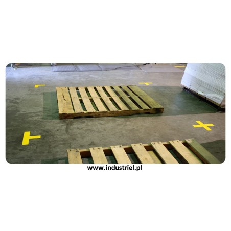 Taśma do oznaczania podłóg, samoprzylepna, żółta o szer: 50mm i dł: 33m TDP-50x33-YL