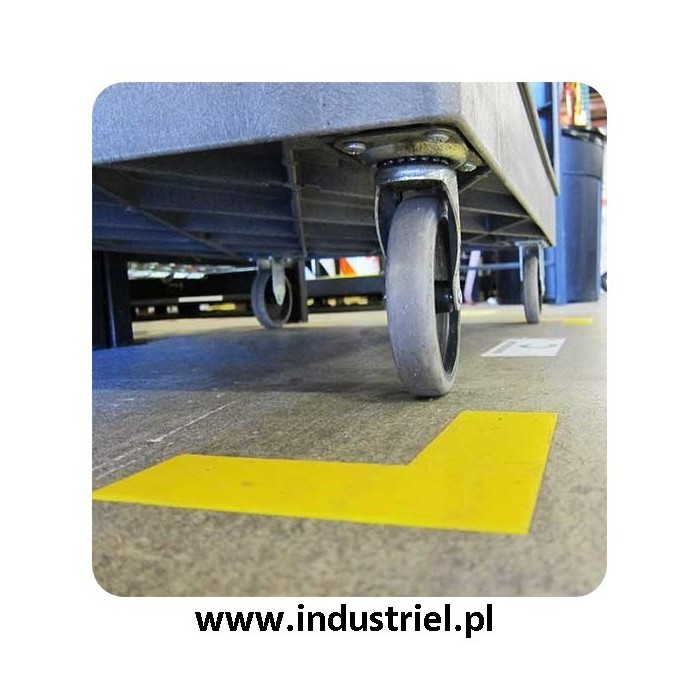 Taśma do oznaczania podłóg, samoprzylepna, żółta o szer: 50mm i dł: 33m TDP-50x33-YL