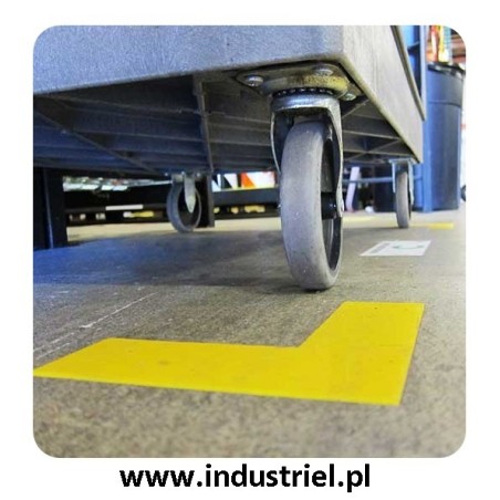 Taśma do oznaczania podłóg, samoprzylepna, żółta o szer: 50mm i dł: 33m TDP-50x33-YL