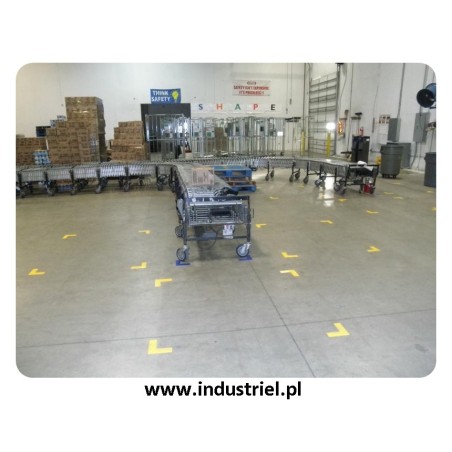 Taśma do oznaczania podłóg, samoprzylepna, żółta o szer: 50mm i dł: 33m TDP-50x33-YL