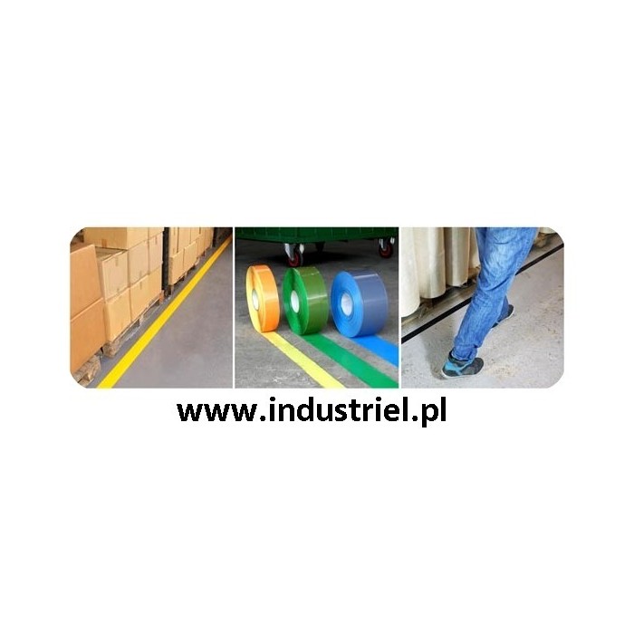 Taśma do oznaczania podłóg, samoprzylepna, żółta o szer: 50mm i dł: 33m TDP-50x33-YL