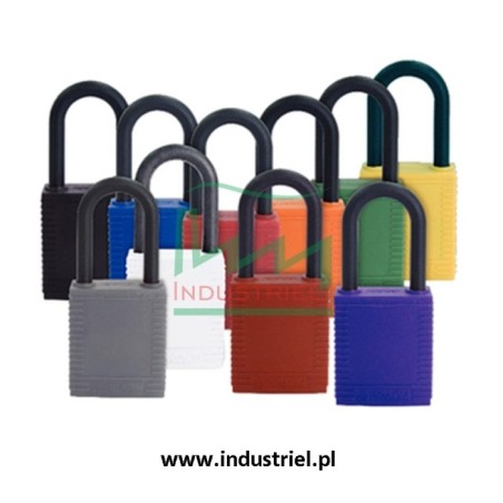 Kłódka Lockout BRADY 813596, żółta, z nylonowym kabłąkiem 38mm