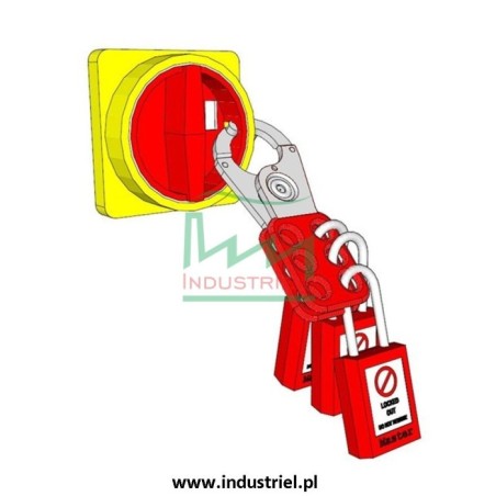 Kłódka Lockout BRADY 813596, żółta, z nylonowym kabłąkiem 38mm