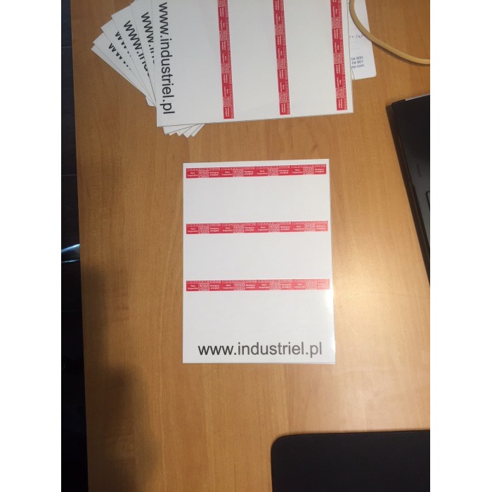 Etykiety samolaminujące na kable - do oznaczania daty następnego przeglądu, duże: 35x54mm