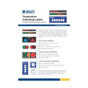 Etykiety reaktywne temperaturowo do 82°C średnica 13mm 60 naklejek