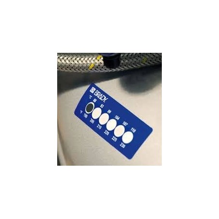 Etykiety temperaturowe do 116-143°C, 56x20mm, 30 naklejek