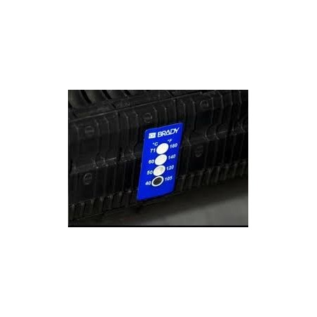 Etykiety temperaturowe do 116-143°C, 56x20mm, 30 naklejek