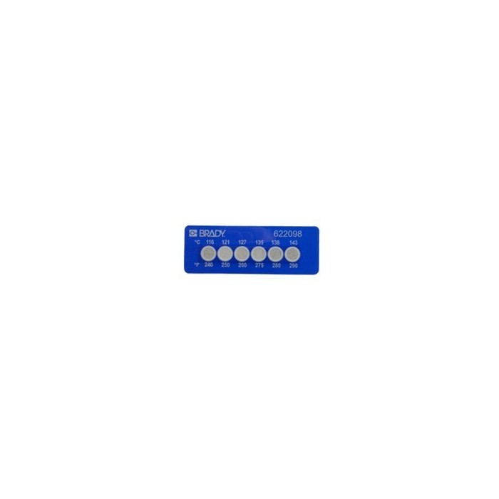 Etykiety temperaturowe do 116-143°C, 56x20mm, 30 naklejek