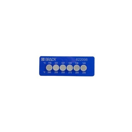 Etykiety temperaturowe do 116-143°C, 56x20mm, 30 naklejek